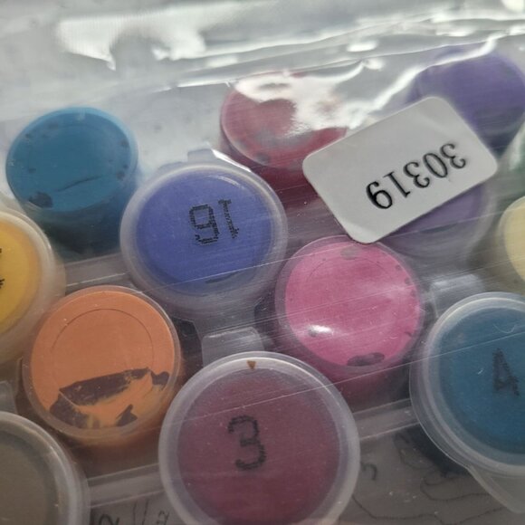 DIY Butterfly Paint By Number Kit Canvas Brush Set 30319 - Picture 6 of 9